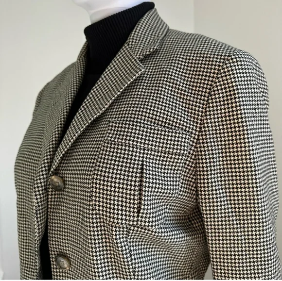 Ralph Lauren Wool (100%) Houndstooth Blazer